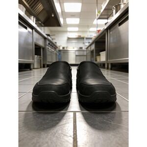 New Lands End Womens Black Slip On Comfort Shoes Size 8.5B